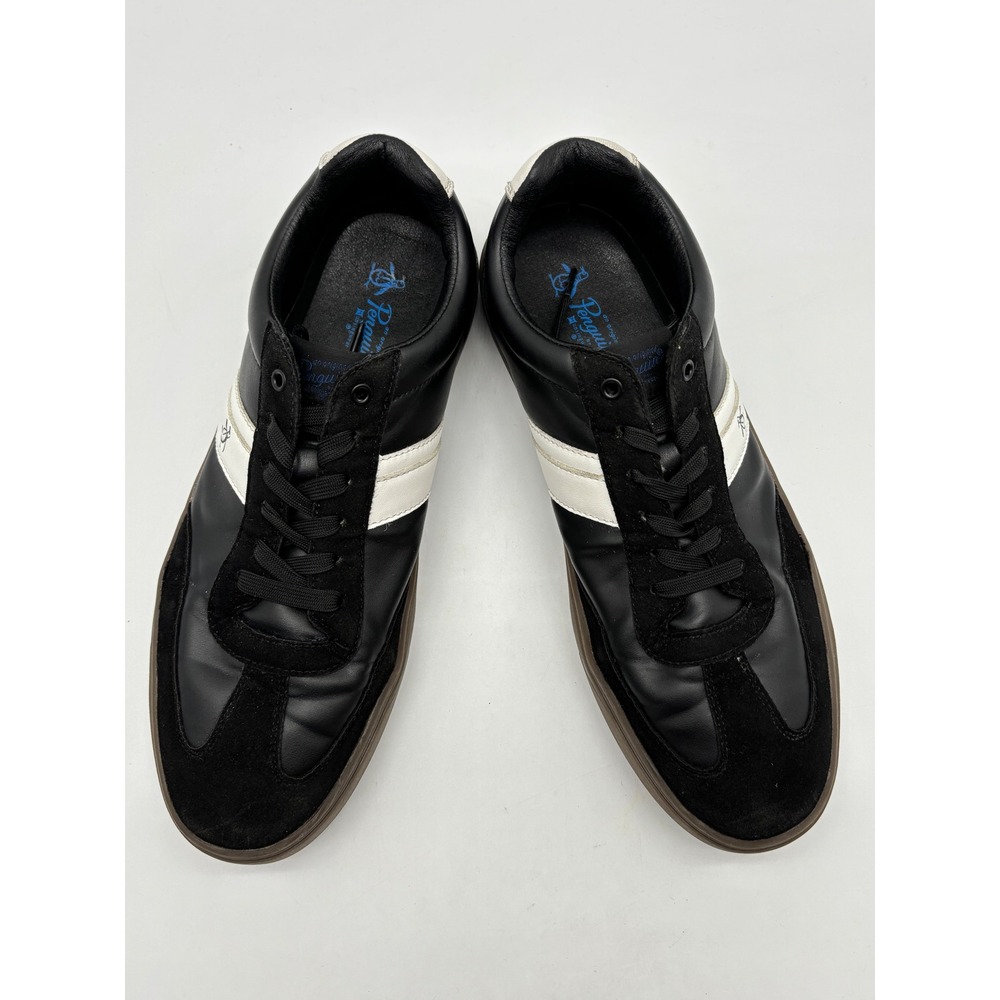 Original Penguin Lyrs Mens Sneakers Black White Gum Sole PENA17F473C-1 Size 12 - Picture 5 of 8